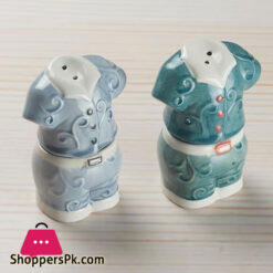 Ceramic Salt And Pepper Shakers 2 Pcs Set Shirt Pant Design