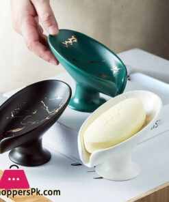 Ceramic Self Draining Soap Dish For Bar Leaf Shaped Soap Dish - C010 9 Ceramic Self Draining Soap Dish For Bar Leaf Shaped Soap Dish - C010 - Image 2