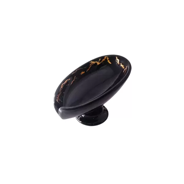 Ceramic Self Draining Soap Dish For Bar Leaf Shaped Soap Dish C009B