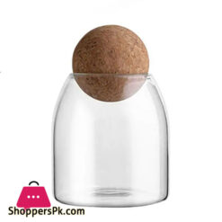 Cork Ball Glass Jar Storage Tank Sealed Tea Cans Grains Transparent Storage Jars 500Ml 90X100Mm