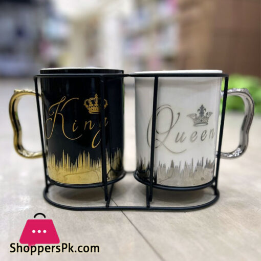 King and Queen Couple Mugs with Stand Tea Coffee Mugs for Anniversary Wedding Engagement Valentine's Day Gifts for Couple Women Men Husband Wife