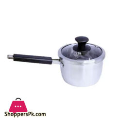 Double Bottom Sauce Pan with Lid 16 cm, 1.5 Ltr Stainless Steel Induction Bottom