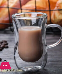Double-layer Coffee Glass Double Wall Kawa Glass Transparent Heat Resistant Tea Cup Glasses For Hot Cold Coffee Tea - 80ml
