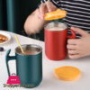 Double Wall Stainless Steel Insulation Coffee Mug Anti-Scald Mug With Removable Lid