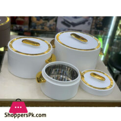 Durable Insulated Hot Pot Luxury Portion Casserole Stainless Steel Hotpot 3 Pcs 1/2/3.5 Liters