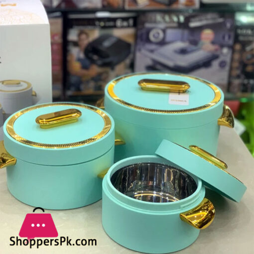 Durable Insulated Hot Pot Luxury Portion Casserole Stainless Steel Hotpot 3 Pcs 1/2/3.5 Liters