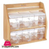 Elegant 6 Wood Kitchen Box Spice Set Ew668067