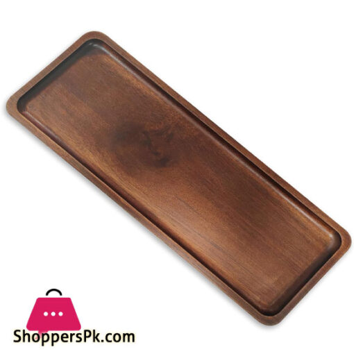 Elegant Wood Tray Rectangular Wooden Serving Platter for Food Like Cheese Loaves Biscuits Medium