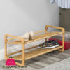 Elegant Wooden 2-Tier Shoe Rack