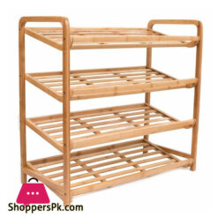 Elegant Wooden 4-Tier Shoe Rack