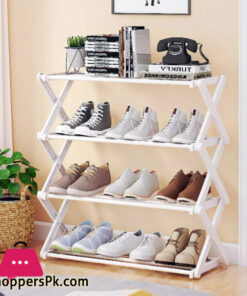 Foldable 5 layer Shoe Rack Plastic - 15 Pair Shoe
