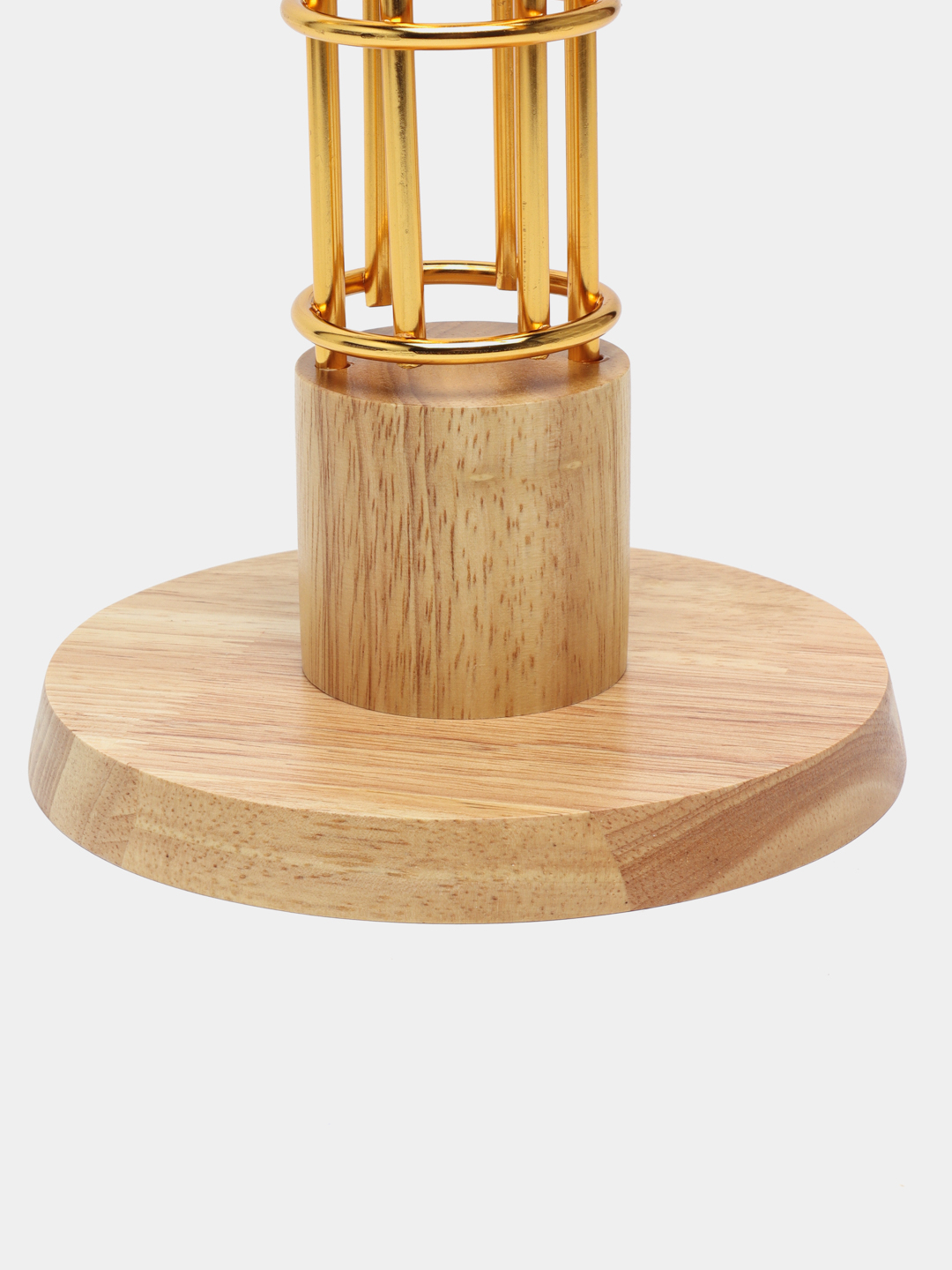 Golden Designer Rack Coffee Cup Holder Mug Stand Wood Base