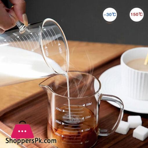 High Borosilicate Glass Measuring Cup Jug Clear Milk Cup For Baking Cooking Kitchen Accessories - 350ml