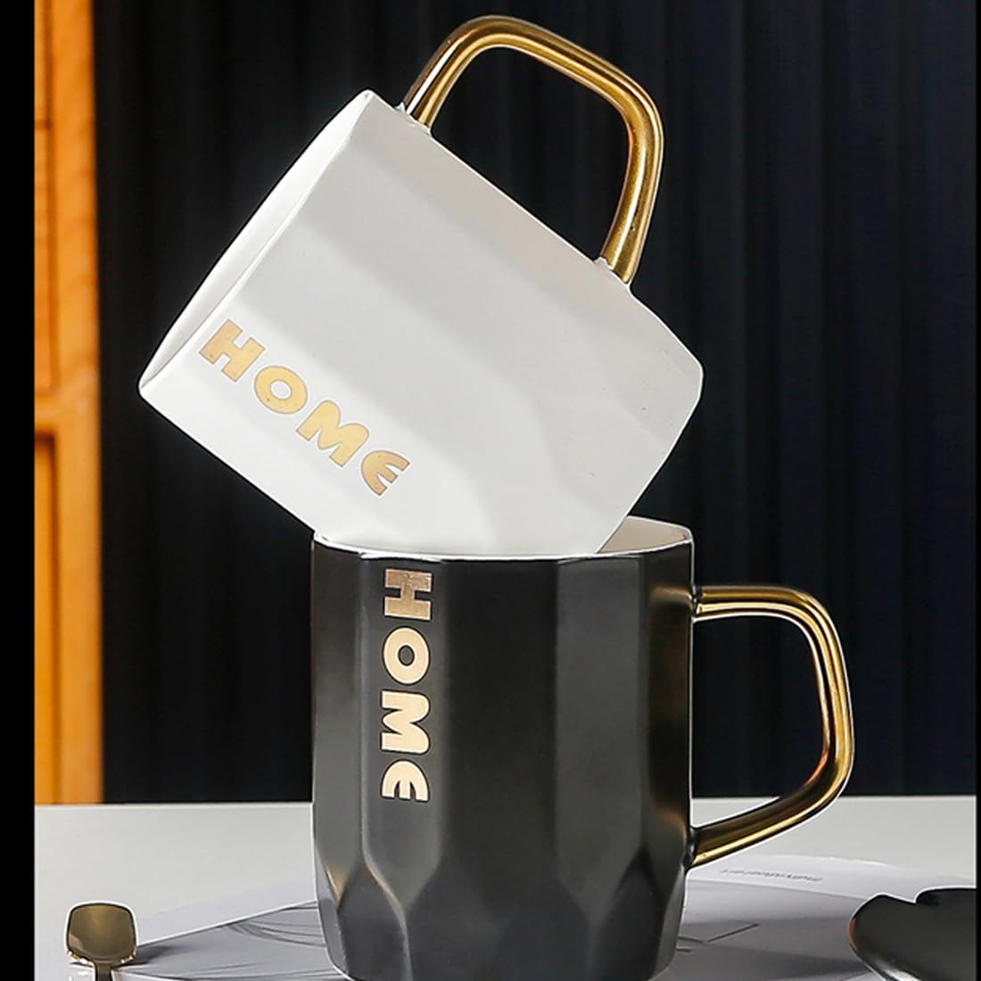 Home Printed Ceramic Coffee Mug Tea Cup Set Of 1 White 400 Ml