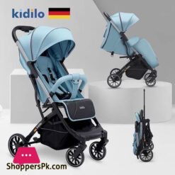 Kidilo Folding Cabin Baby Stroller Pu Leather K12