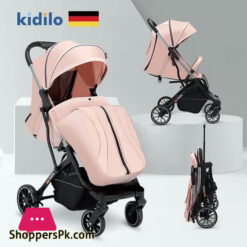 Kidilo Folding Cabin Baby Stroller Pu Leather K12