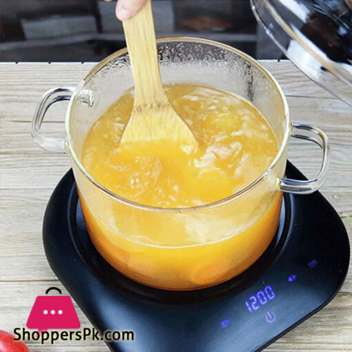 Kitchen Cookware Glass Pot with Lid Heat Resistant Pot Transparent - 1500ML