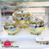 Luxury Arabic Style Golden Food Warmer Golden Set Of 3