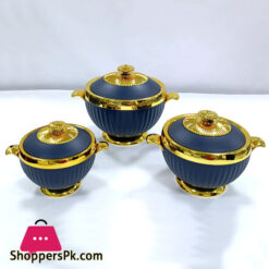 Luxury Arabic Style Blue Food Warmer Set of 3