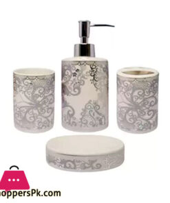 Luxury Ceramic Bathroom Accessories Set 4 Pcs - Image 3
