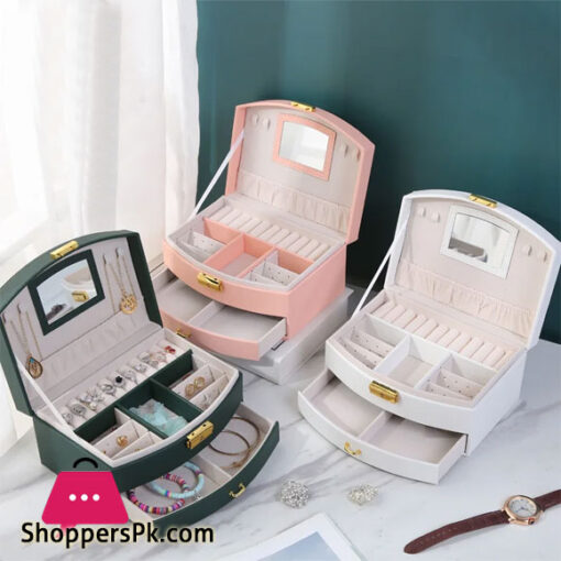 Mirosy Jewelry Box with Drawer Organizes Your Jewelry in Style Suitable for Earring Accessories and Gift Wrapping