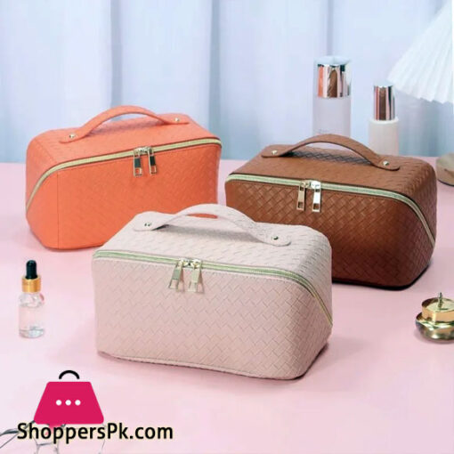Multifunctional Portable Large Capacity Travel Cosmetic Bag with Handle