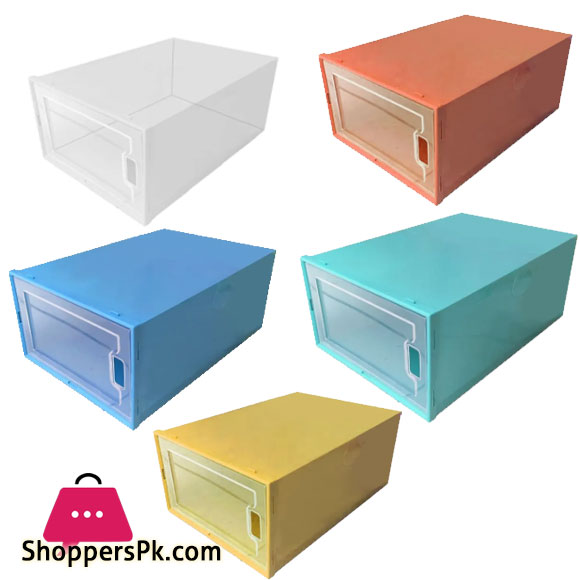 Shoe Storage Transparent Display Box Cabinets Shoes Boxes - Large Size Random Color 5 Shoe Storage Transparent Display Box Cabinets Shoes Boxes - Large Size Random Color - Image 3