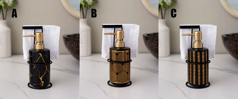 Soap Dispenser With Stand Black - C007B