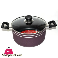 Solecasa Non-Stick Classic Casserole With Glass Lid 26CM