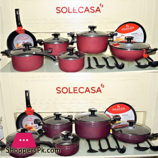 Solecasa Non Stick Cookware Set of 18 Pc