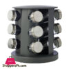 Spice Jar Storage Rack 12 Stainless Steel Spice Jars Round