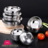 Stainless Steel Bowl Double Layer Thickening Bowl For Restaurants Family Kitchens Hotels Banquets 1Pcs - 18Cm
