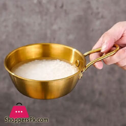 Stainless Steel Bowl Golden With Handle Multi-Purpose Sauce Seasoning Bowl Tableware 1-Pc 15 X 6 Cm