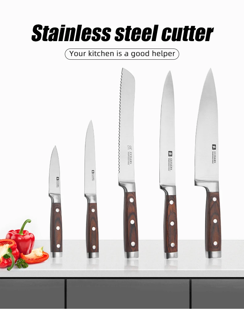 Stainless Steel Professional Kitchen Utility Knife: 24.2 X 2.1 Cm