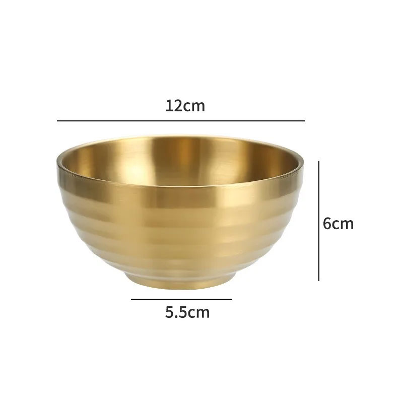 Stainless Steel Salad Rice Bowls Heat Insulation Anti-Scald Ramen Soup Rice Noodle Bowl 12 Cm 13 Stainless Steel Salad Rice Bowls Heat Insulation Anti-Scald Ramen Soup Rice Noodle Bowl 12 Cm