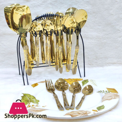 Thai Golden Tableware Cutlery Set of 29-Pcs