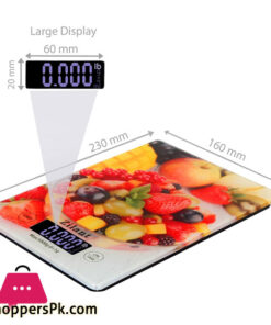 Zilant Digital Kitchen Scale Multifunction Food Scale and LED Screen Display Glass Platform Capacity Range from 0.1oz 1g to 11lbs 5kg