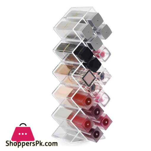 16 Grid Makeup Display Lipstick aStand Case Tower Cosmetic Organizer