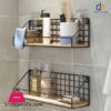 Dream Enterprises 1Pcs Punch Free Storage Rack Wall Shelf Bathroom Accessories Rack Bedroom Storage Basket Household Organize Tools Kitchen Supplies Holder