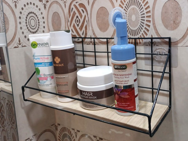 1Pcs Storage Rack Wall Shelf Bathroom Accessories Rack Bedroom Storage Basket Household Organize Tools Kitchen Supplies Holder