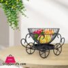 2 Tier Decorative Fruit Basket Metal Snacks Fruit Basket