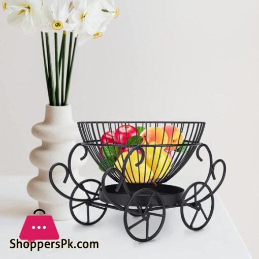2 Tier Decorative Fruit Basket Metal Snacks Fruit Basket