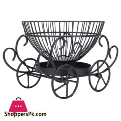2 Tier Decorative Fruit Basket Metal Snacks Fruit Basket