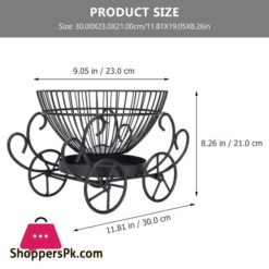 2 Tier Decorative Fruit Basket Metal Snacks Fruit Basket