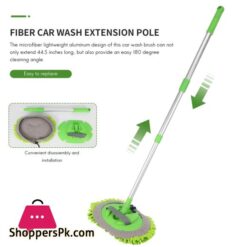 2 In 1 Car Wash Mop Mitt With Long Handlescratch Cleaning Tool