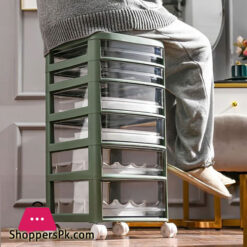 5 LAYER ROLLING DRAWERS STORAGE UNIT JEWELLERY SCHOOL STUDY TABLE TOP UNDER DESK