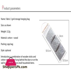 3 Pockets Cotton Hanging Storage Bag Waterproof Underwear Socks Organizer Save Space Cosmetic Makeup Storage Shelf Sundries Bags