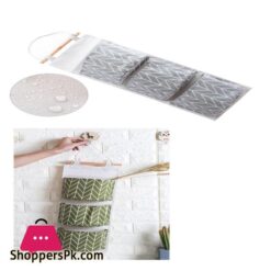 3 Pockets Cotton Hanging Storage Bag Waterproof Underwear Socks Organizer Save Space Cosmetic Makeup Storage Shelf Sundries Bags