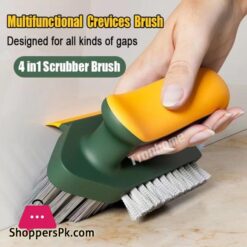 4 In 1 Household Bathroom Crevice Cleaning Brush Durable Creative V Shaped Window Floor Slit Brush