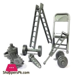 4 Wwe Fighters Action Figure Comborockbatistarey Mysterio And Brock Lesnar With States And Chairs